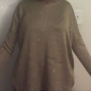 Golden/Tan Formal Sequin Blouse